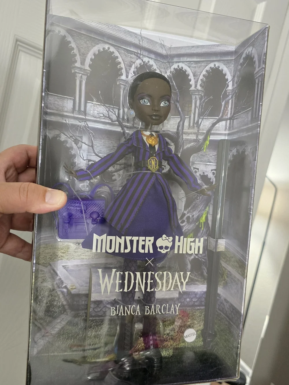 Monster High Wednesday Bianca Barclay Purple Striped Kids Costume Doll
